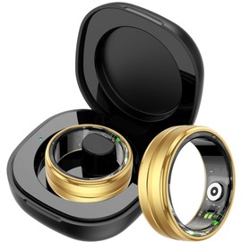 Smart Rings for Men Women, Fitness Ring Heart Rate Monitor Sleep Tracker Blood Oxygen, Health Ring Pedometer Calories Step Counter, IP68 Waterproof Smart Ring for Android iOS Phones