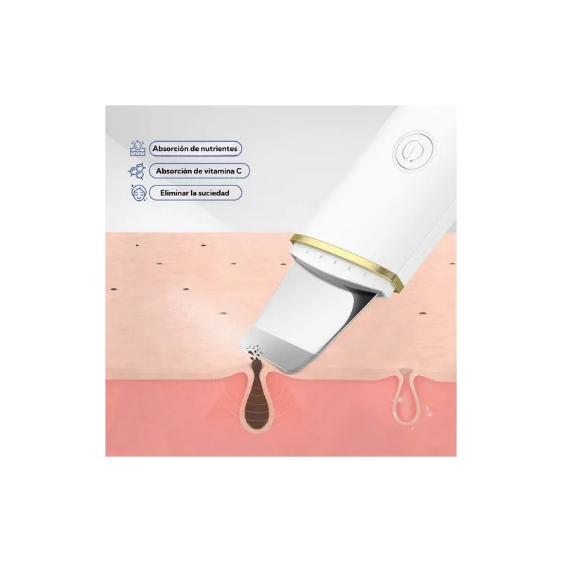 Skin Scrubber, Ultrasónico Exfoliación Limpiador Cuidar Piel