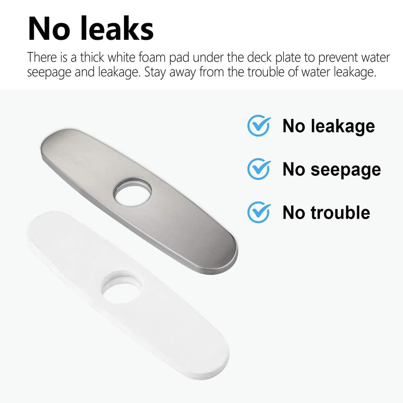 Sink Hole Cover, Escutcheon Plate Stainless Steel Deck Plate for