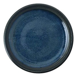Yamani 62190515 Platter, Blue, 24.5, Cutted Pattern