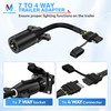 MICTUNING 7 Way Blade to 4 Way Flat Trailer Adapter,