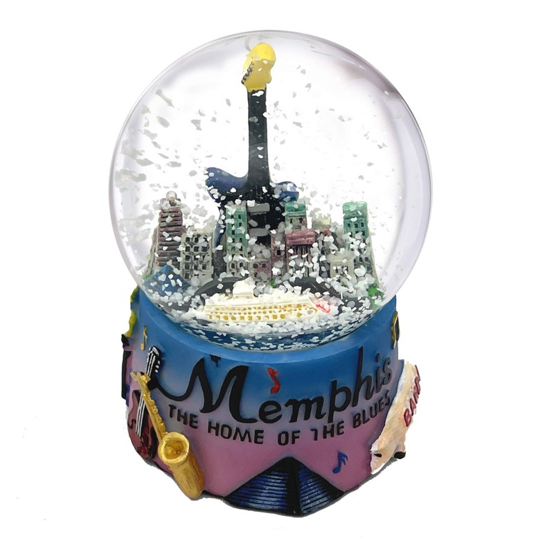 City-Souvenirs Memphis Snow Globe Tennessee Waterglobe 3.5 Inches Tall