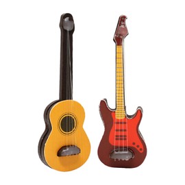 yueton 2PCS Mini Guitar Funny Small Musical Instrument Model for Birthday Gifts