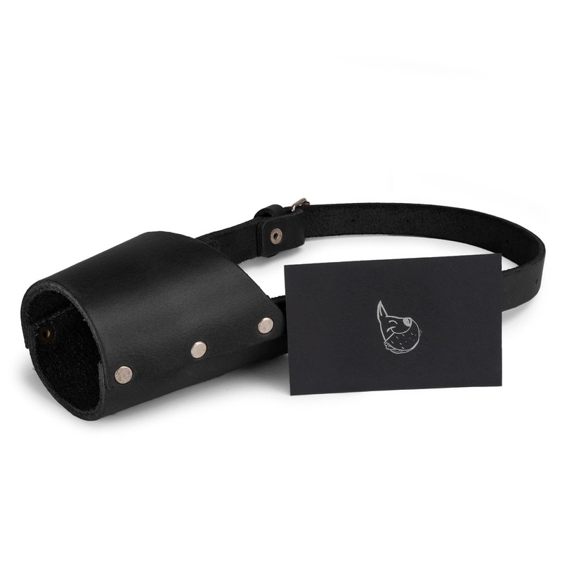 Taco Dog, Leather Dog Muzzle Guard Handmade from Full Grain