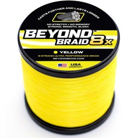 8 Strand Braided Fishing Line Series - Super Sleek & Smooth Braided Fishing Line - High Performance Fishing Line For Saltwater & Freshwater - color: Yellow, yards: 300 Yards, pound test: 8lb
