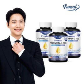 Direct Import from the USA High-Concentration Premium rTG Omega-3 1100mg 3 Bottles (18-Month Supply) / Contains 250% Vitamin D for Circulatory Health / 미국 직수입 고함량 프리미엄 알티지 rTG 오메가3 1100mg 3병 (18개월분)  비타민D 250% 함유 혈행건강
