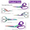 Asdirne Titanium Coating Sewing Scissors Set, Professional Fabric Scissors Set,