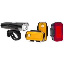 Blackburn Luminate 360 Light Set (Dayblazer 550 Lumens, Grid Rear 40 Lumens/Grid Side 40 Lumens) (Updated)