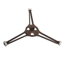 9.6 Inch Microwave Turnpiece Holder for Microwave Oven Glass Flat Turntable Plate, Rotating Ring Roller Glass Plate Tray Support Holder, Triple Arm Rotating Support with Wheels (Roller Dia 14mm)
