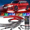 Nilight 4Pcs Car Underglow Neon Accent Strip Lights 252 LEDs