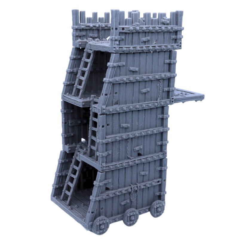 Siege Tower Medieval Battle Scatter Terrain Fantasy Historical Miniatures, Wargames