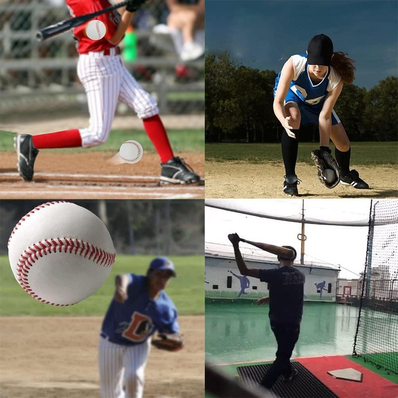 ZYYRSS Practice Baseballs, Blank Baseball, Standard 9” Adult Youth Leather
