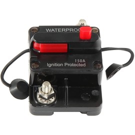 CENPEK 150A Circuit Breaker Waterproof Fuse Holder with Manual Reset for Car Boat Marine Engine Audio Car Circuit Breaker 12-48V DC