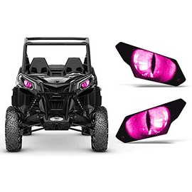 AMR Racing UTV - Funda de calcomanía para faros delanteros compatible con Can-Am Maverick 1000 X3 Sport - Eclipse Pink