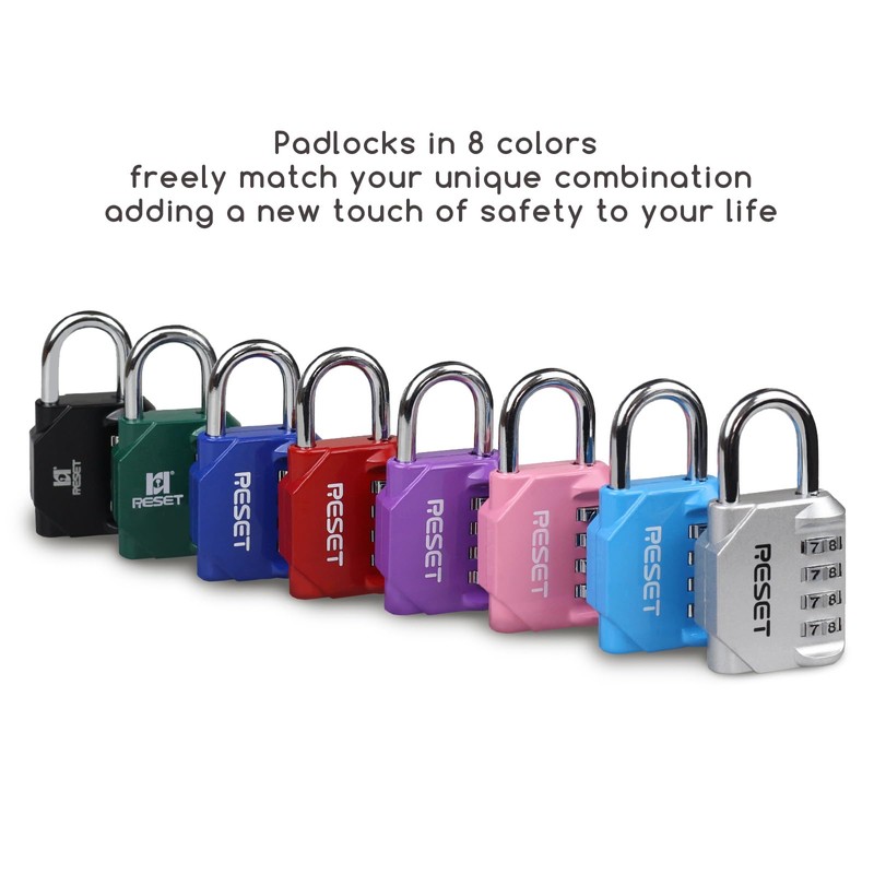 RESET-060 4 Digit Combination Padlock, Outdoor Lock, Indoor Padlock, Ideal