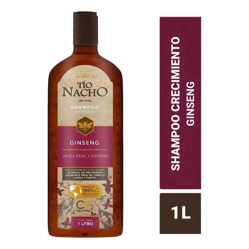 Shampoo Tío Nacho Ginseng Estimula Crecimiento Anti Caída