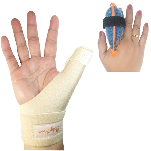 BodyMoves New Thumb Splint Brace Plus Finger Hot and Cold