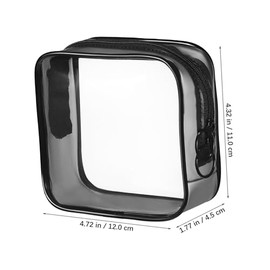 Bolsas Organizadoras Transparentes Con Cremallera Set De 4 Cosmetiqueras Cuadradas Para Maquillaje De Viaje Bolsas De Almacenamiento Para Artículos De