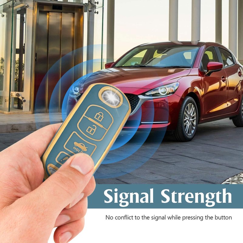 WORCAS Soft TPU Key Fob Cover Case Compatible with Mazda