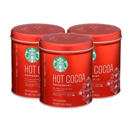 Starbucks Hot Cocoa Mix Tin, Peppermint, 7 OZ (3 pack)