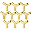GASHER 10Pcs 4mm Brass Hose Barb, 3-Way Y-Shaped Hose Fitting