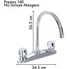 CNX Mezcladora Para Fregadero Meer, Acero Inox Cromado, Giro 360