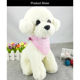 Newtensina Fashion Dog Bandana Collar Dog Collar Boy Medium Bandana Puppy Bandana with Collar for Dogs - Pink - M