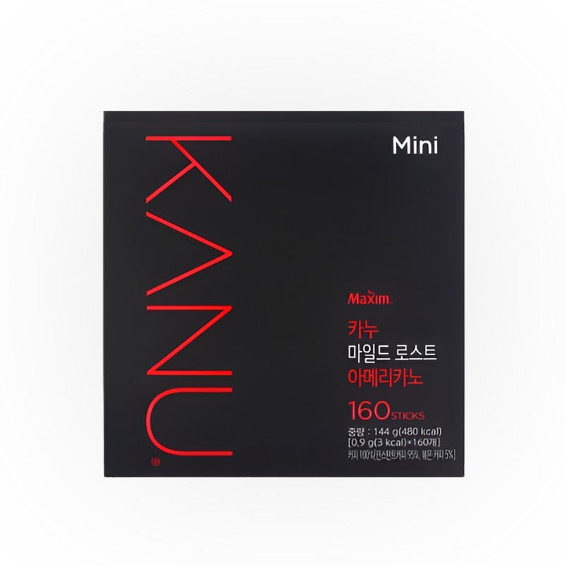 Maxim Kanu Mini Mild Roast Americano 160pcs Dongseo Food Coffee