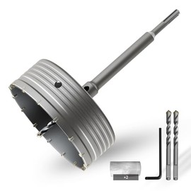 CSOOM Sierra perforadora de hormigón de 6-9/32 pulgadas (6.299 in) con vástago SDS Plus de 8.661 in, sierra de agujero de cemento de carburo para cemento de hormigón, piedra de pared de ladrillo
