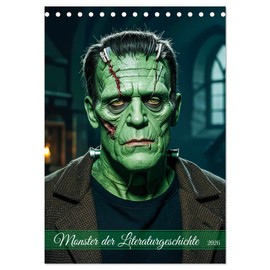 Monster der Literaturgeschichte (Tischkalender 2026 DIN A5 hoch), CALVENDO Monatskalender: Ein Kalender mit 12 düsteren Bildern literarischer ... ein ikonisches Monster. (CALVENDO Kunst)