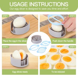 2-Layer Deviled Egg Containers With Lid,36pcs Deviled Egg Tray Carrier with Handl Injector Piping Tool,Portable Stackable Egg Holder Platter Holder Organizer for Refrigerator Party Picnic Travel Event