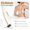 Bamboo Back Scratcher for Men, 22'' Long Handle Wooden Back