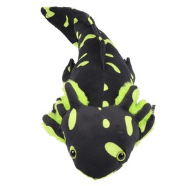 unsnurnoch Black & Green Realistic Axolotl Plush Toy 18", Soft Salamander Stuffed Animal, Unique Amphibian Plush, Creative Room Décor, Ideal Presents for Kids Animal Lovers Birthday Christmas
