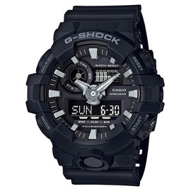 Casio G-Shock GA-700 Men's Wristwatch, black/black/silver, Belt Type: