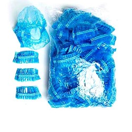 BEAUTY PLAYER Ear Cap, Hair Dye, 100 Pieces, Disposable Ear Cover, Hair Dye, Cap, Ear Protection, One Size Fits Most, Unisex (Blue)