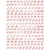 LANODO 6 Pcs Nail Stickers Alphabet 3D English Letters (6