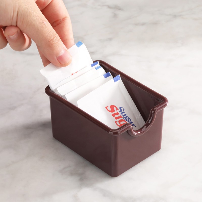 New Star Foodservice 28454 Plastic Sugar Packet Holder, Brown, Set