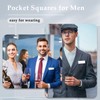 LHXzizizi Pre-folded Suit Pocket Squares for Men, Solid Color Mens