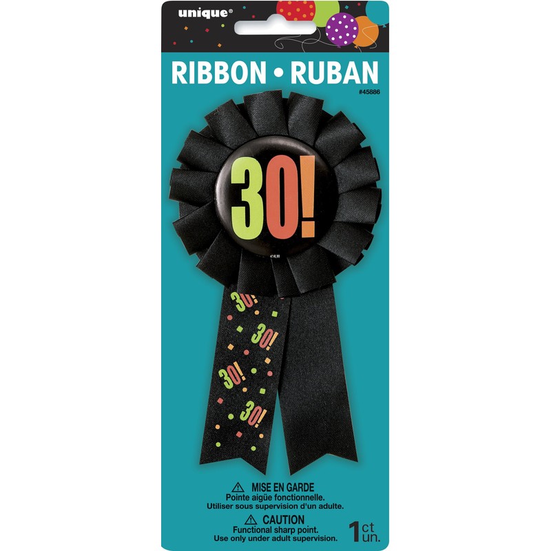 Unique Party 45886 - 30th Birthday Cheer Rosette