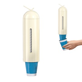 yowodana Paper Cup Dispenser, Paper Cup Dispenser, Paper Cup Holder, Wall Mounted, No Assembly Required, Won't Damage Wall, Elastic Extractor, Transparent Visible, Stylish, Dustproof, Waterproof,