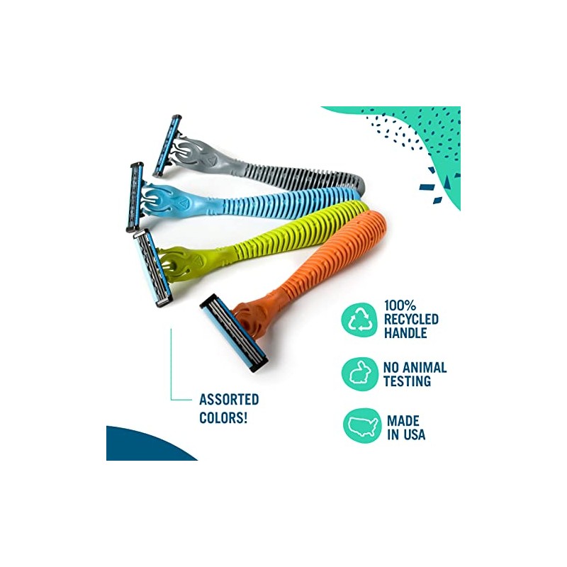 Preserve Triple Razor System with Replacement Blades (Colors Vary)