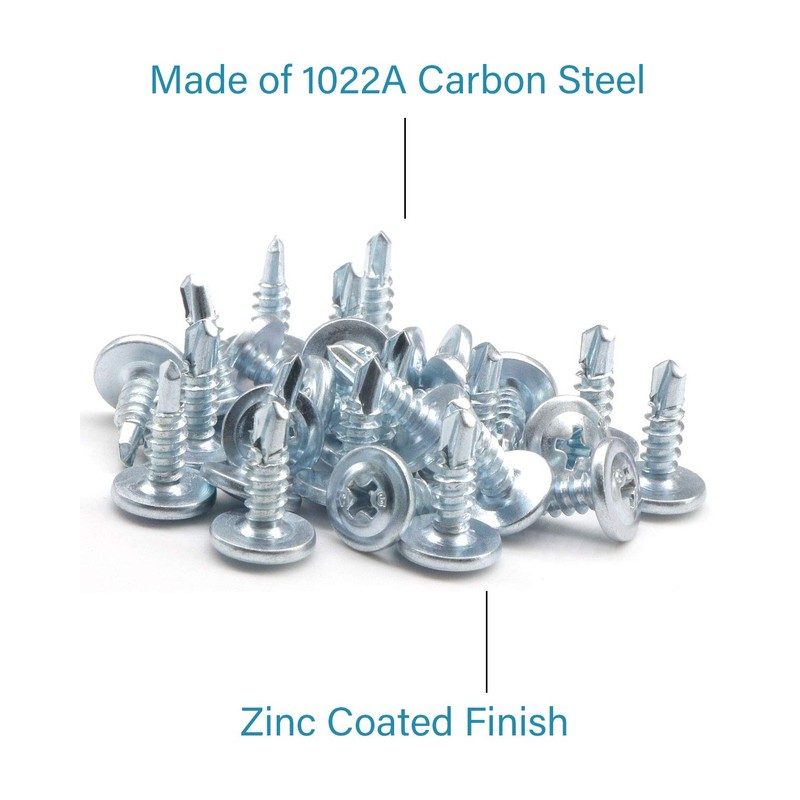 IMScrews 200pcs #8 x 1/2" Self Drilling Truss Head Screws