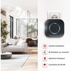 Heidemann Blackline 70913 Wireless Doorbell Receiver, Expandable, Plug-In Wireless Doorbell,
