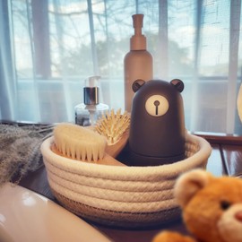 Baby 7 in 1 Grooming Set, Nail Scissors, Nail File, Tweezers, Natural Wood Hair Comb, Storage Basket for Children and Newborns in Beautiful Gift Box.