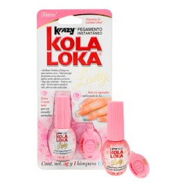 Kola Loka Lady 5g, Pegamento Para Uñas Con Aplicador Uv Transparente