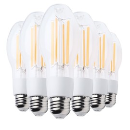 Satco S13180 13.5W LED HID Replacement Bulb, ED17, 2200K, Medium Base (E26), Clear Lens, 120-277V, Ballast Bypass, Enclosed Fixture Rated, High Lumen Output for Outdoor and Commercial Use (6 Pack)