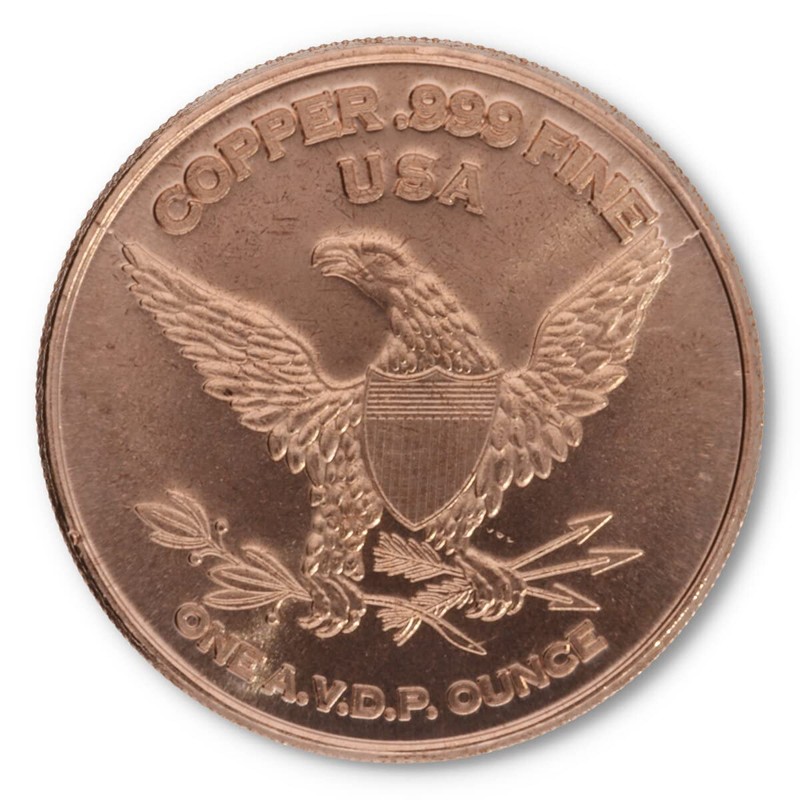 1 ounce .999 fine copper "Maple Leaf"