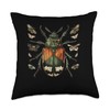 Japanese Beetle With Moths Throw Pillow