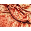 Crushed Velvet Velour Fabric Material - Rust, 1Mtr - 150cmx100cm