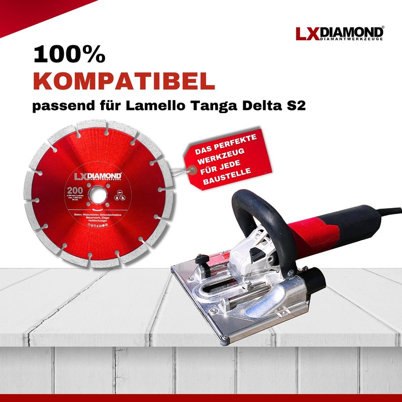 LXDIAMOND Diamond Cutting Disc 200 mm - Suitable for Concrete